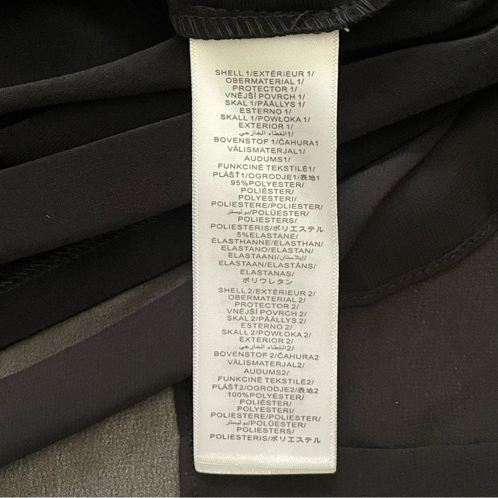 ADRIANNA PAPELL Black Sleeveless Midi Dress waterfall sheer high low hem 18W - Picture 7 of 7